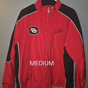 DALE EARNHARDT JR. Chase Authentics Red Racing Jacket with Black and White Logo